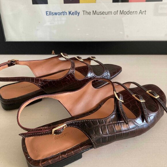 Rachel Comey Keene Sandals in Brown Croc Size 5 - Picture 2 of 5